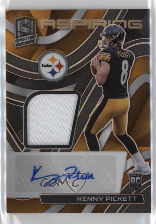 2022 Panini Spectra Aspiring /99 Kenny Pickett RPA Rookie Patch Auto RC lz7