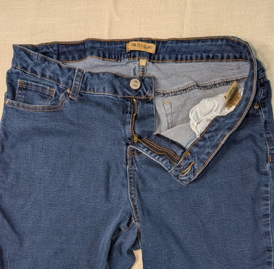 Raw Jeans Womens Size 18 Blue Straight Leg Cotton Stretch