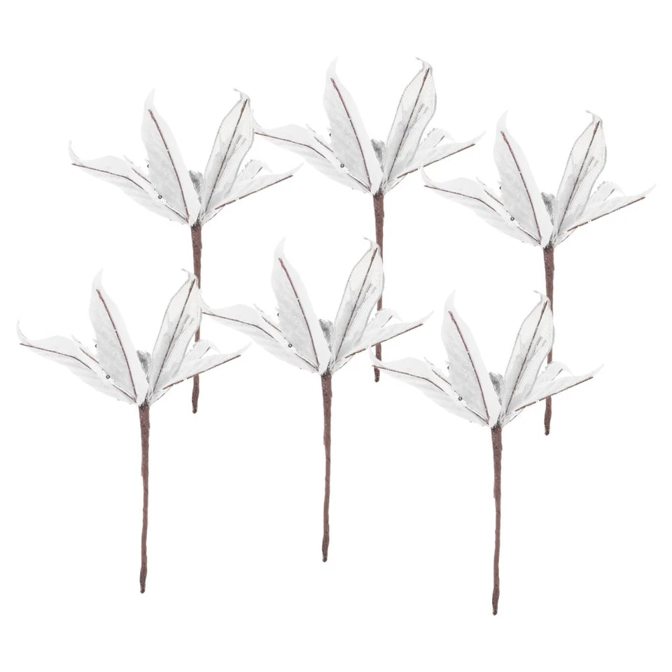  6 Pcs Fiori Albero Di Natale Decorazioni Per L'albero Delle Vacanze - Immagine 2 di 4
