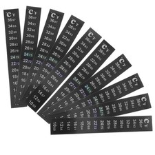  10 Pcs Indoor LCD Temperature Sticker Indicator Strips Liquid Thermometer on