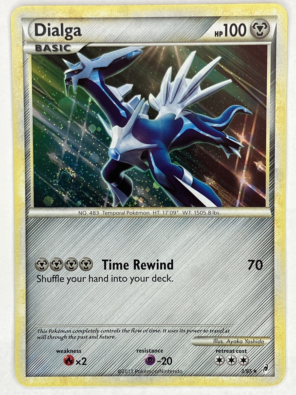 Dialga NM SWIRL 3/95 Call of Legends Pokemon TCG Holo