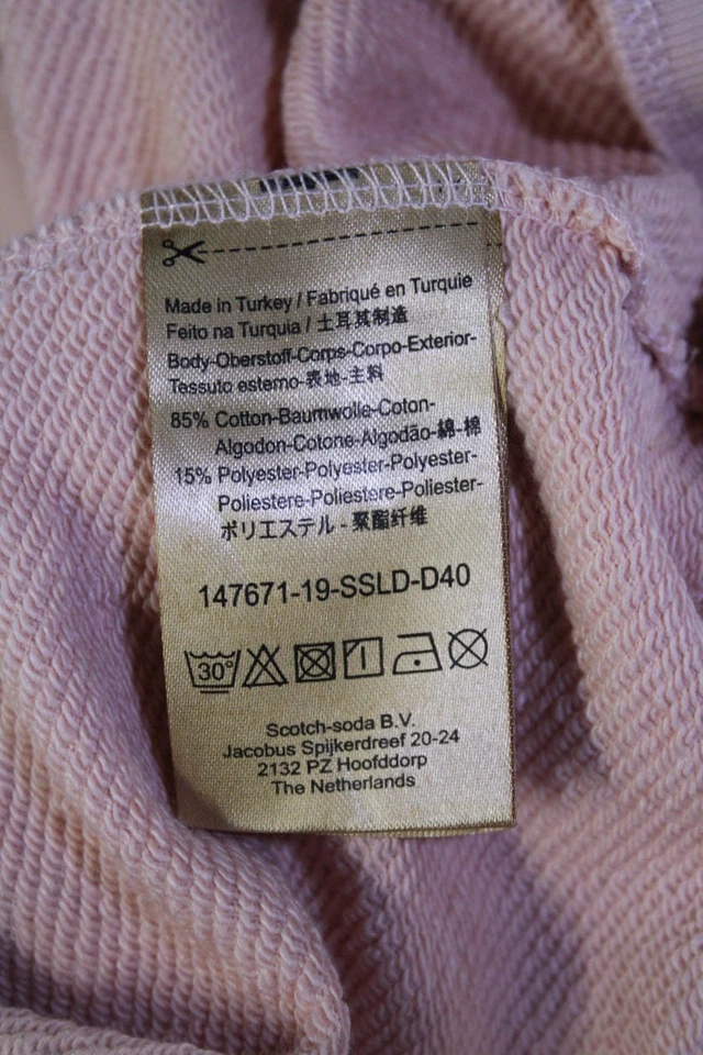 Pulôver com capuz Scotch & Soda feminino rosa algodão multicolorido bloco colorido tamanho XS - Imagem 4 de 4