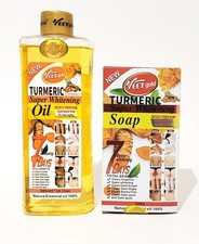 Veet Gold Super Brightening Turmeric Oil 10.15oz  Soap 8.8oz
