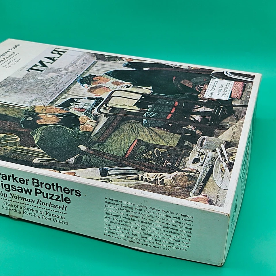 Saying Grace Saturday Evening Post Norman Rockwell 500 Piece Puzzle Complete VTG - Image 3 of 4