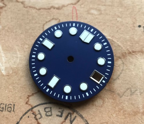 Reloj de buceo blanco Lume azul profundo MM Marine Master Seiko MOD esfera 7S26 NH35