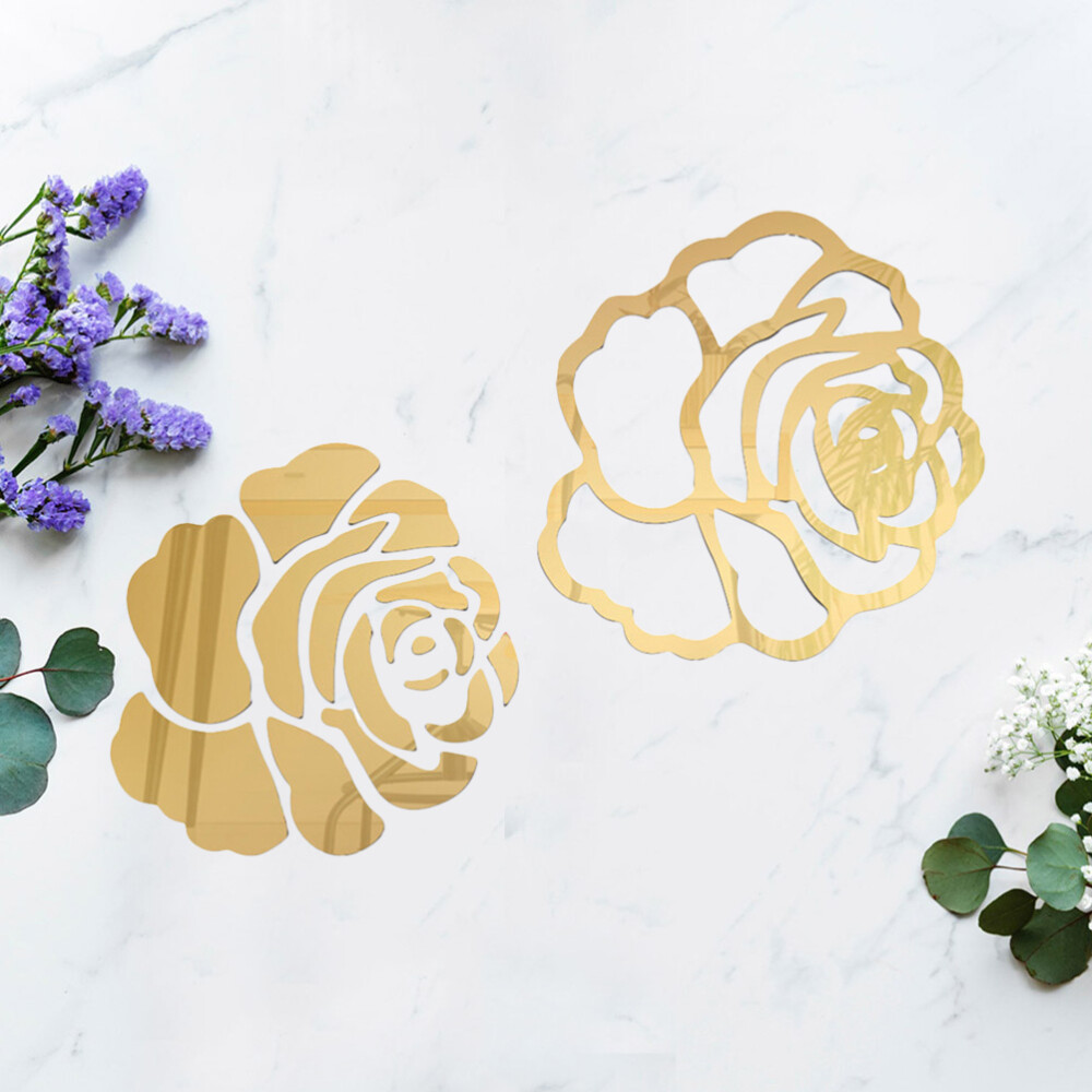 Flowers Wall Sticker Acrylic Rose Wall Stickers Rose Art Decoration