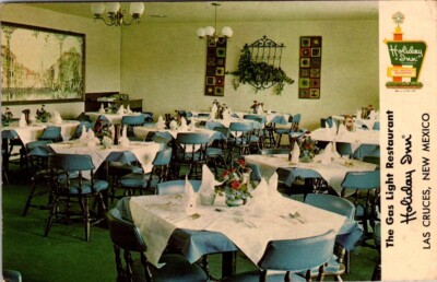 Las Cruces New Mexico Post Card The Gas Light Restaurant Holiday Inn Dining