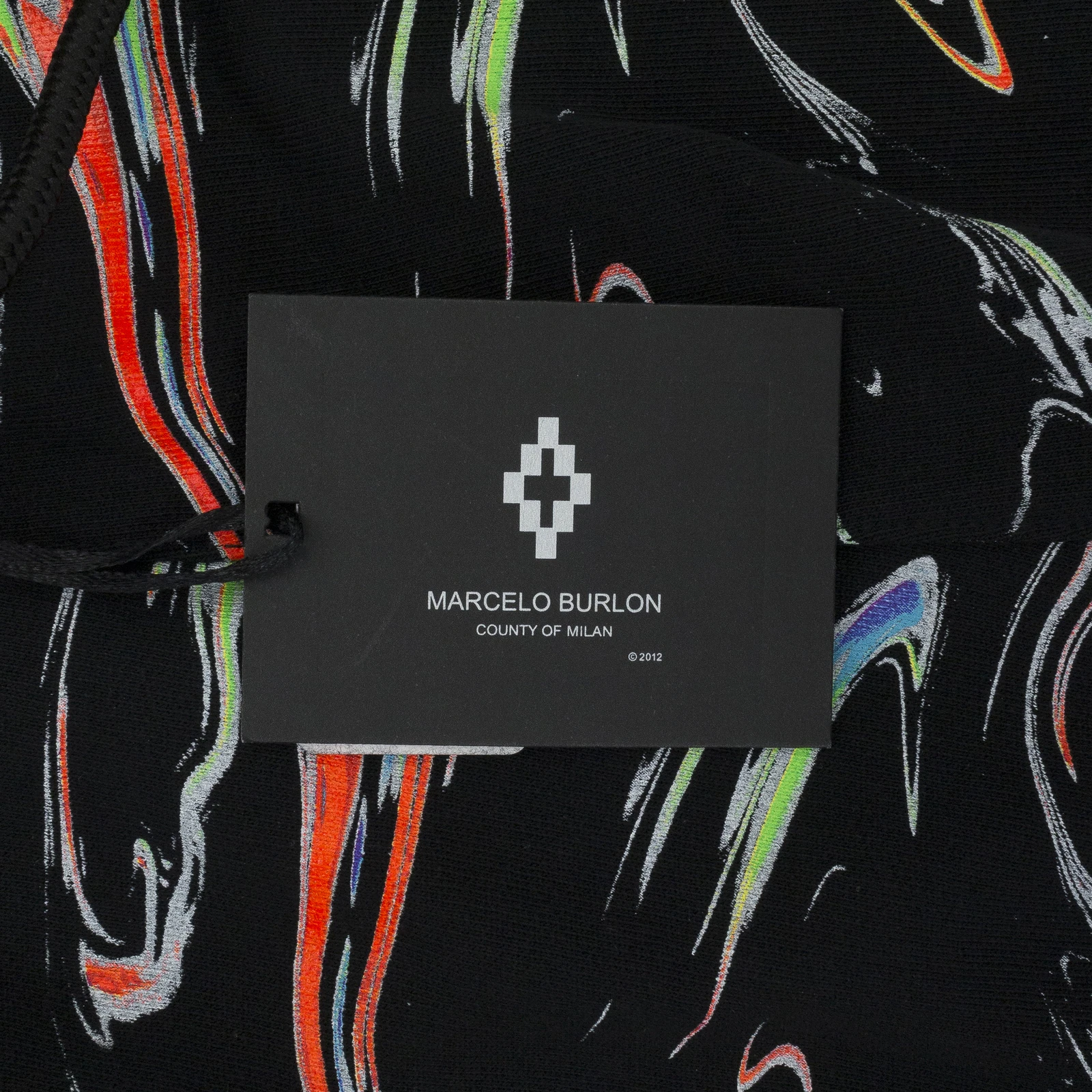 PANTALONE FELPA MARCELO BURLON MULTICOLORE ALL OVER LIGHTS NUOVO CON ETICHETTE TAGLIA XL $85