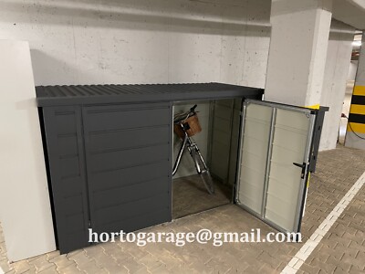 2,4x1,2 Fahrradversteck Stahl Bikebox Blechgarage LAGERRAUM Metallgarage Laube