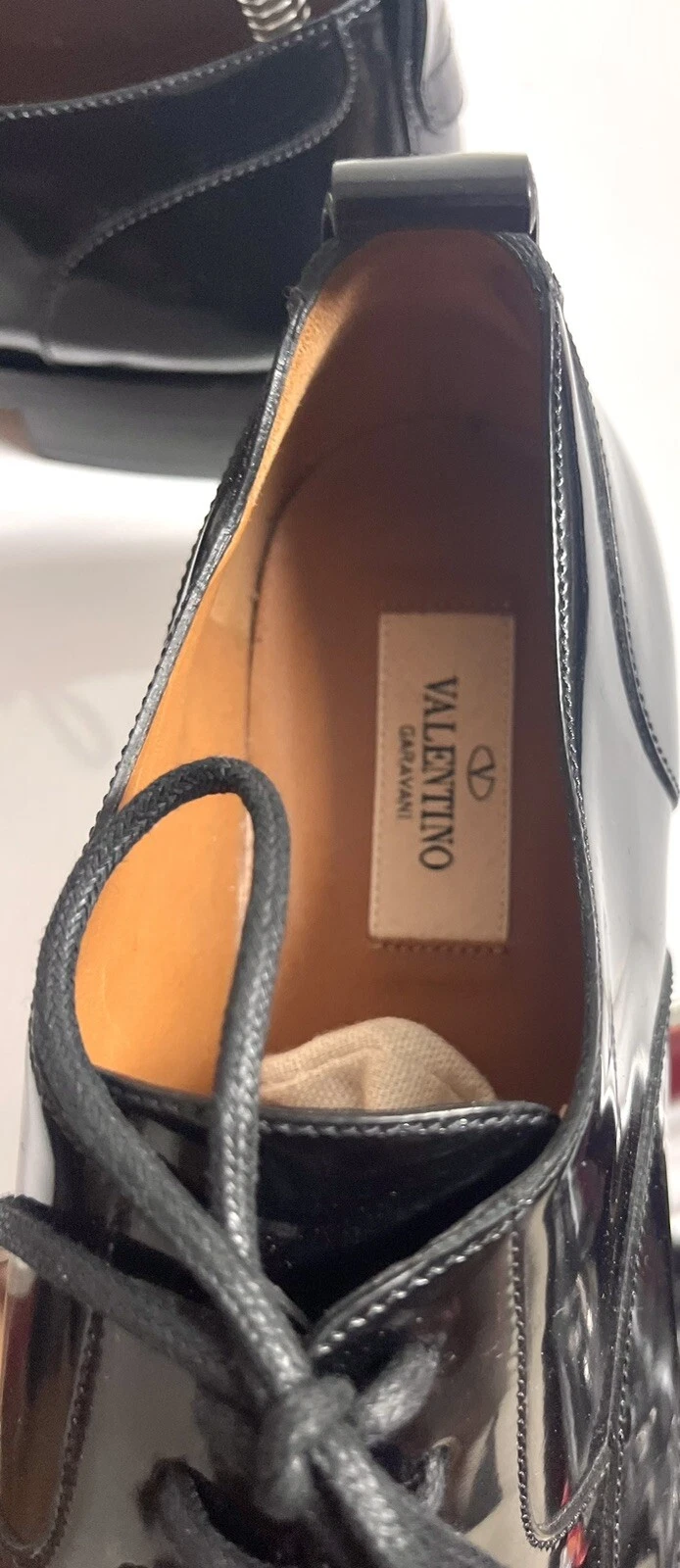 Scarpe eleganti donna Valentino Garavani nere in pelle stringate taglia UK 7 EU 40