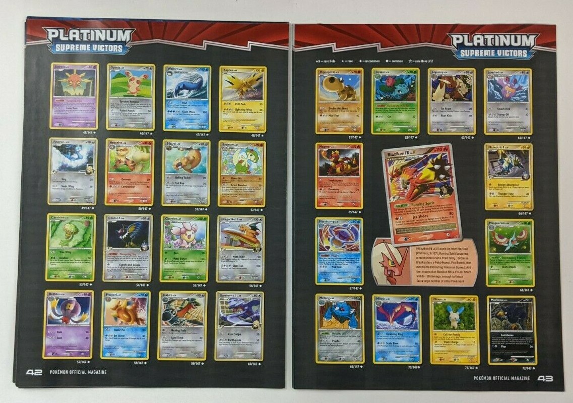 Pokemon TCG Platinum Card Gallery Print Ad Game Poster Art Rising