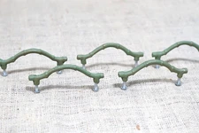 5 Bamboo Pulls Plant Handles Drawer Knobs Cabinet Pulls CAST IRON Hardware Asian