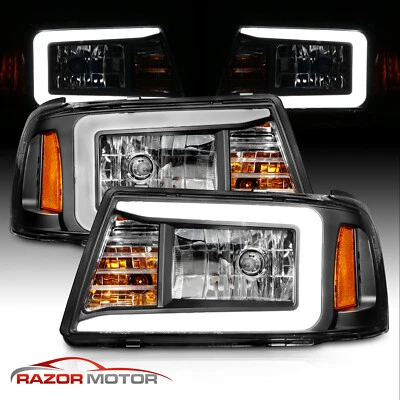 [LED Bar] 01-11 For Ford Ranger Pickup Truck LED Running Light Black Headlights - Bild 1 von 4