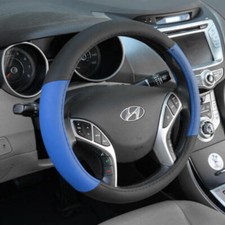 Bdk Blue Black Faux Leather Steering Wheel Cover For Car Van Suv Truck Auto Bdk Blue Black Faux Leather Steering Wheel Cover For Car Van Suv Truck Auto