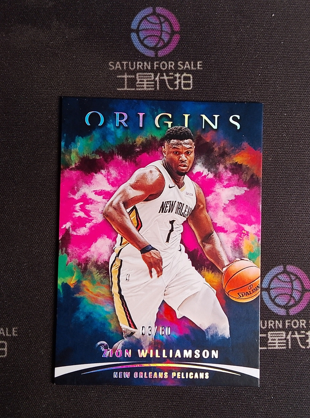 2021-22 Panini Origins #1 Zion Williamson pink #/60 New Orleans Pelicans-1