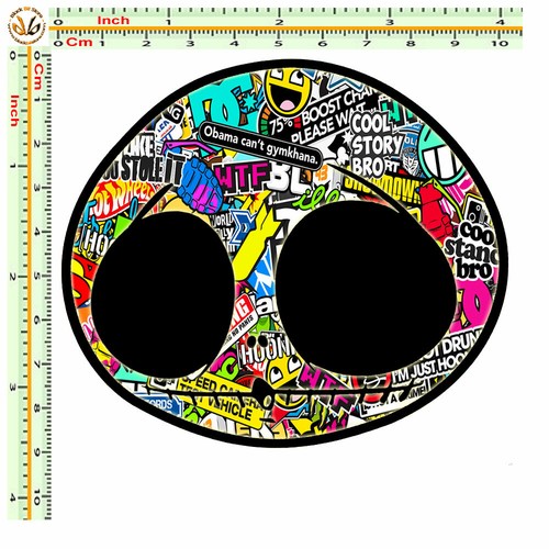 Sticker Bomb ghost skull Adesivo teschio auto moto casco print pvc 1 PZ. - Picture 4 of 8
