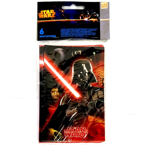 Set of 6 Star Wars Children's Party Invitations Invites With Envelopes - Picture 3 of 5