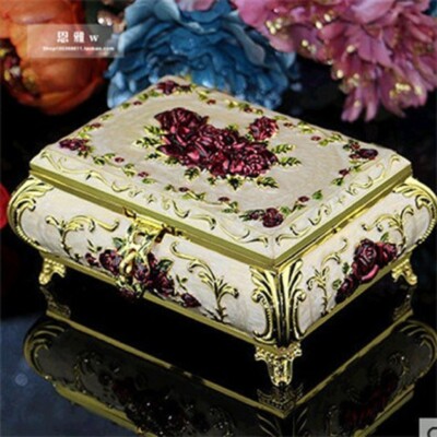    RAINBOW CONNECTION   TIN ALLOY RECTANGLE PURPLE  ROSES  MUSIC BOX