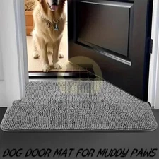 Dog Door Mat For Muddy Paws 30X20, Absorbs Moisture and Dirt, Absorbent Non-Slip