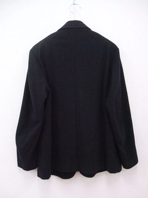 COMOLI Wool pin silk jacket S03-01008 size 1 Navy 2-1212T☆