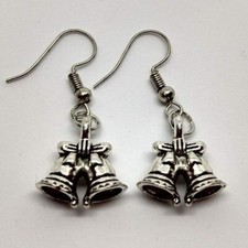 Christmas 3D Jingle Bells Bow Earrings Party