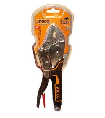 10 Inch Curved Sharp Teeth Steel Jaw Locking Plier Cr-V Heavy Duty Rubber Handle