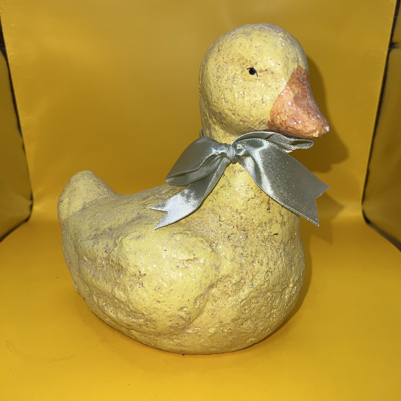 Midwest of Cannon Falls Teena Flanner Easter Yellow Sitting Duck Lg 7.5” Figure