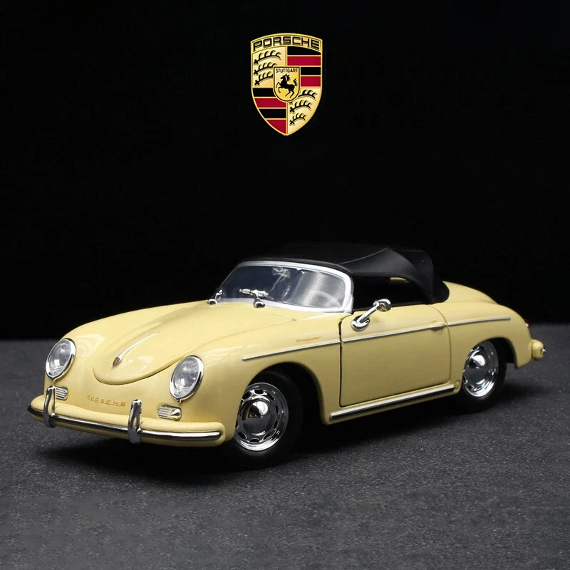 WELLY 1:24 Porsche 356A Speedster Alloy Car Diecast Toy Vehicle Kid Model Car - Image 2 of 4