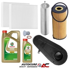 FOR BMW 5 SERIES 520D F10 DIESEL FULL FILTER SERVICE KIT & 6 LITRES CASTROL OIL