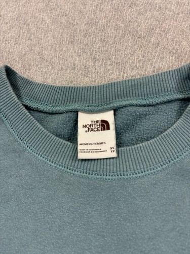 The North Face Cotton Blend Logo Crew Sweatshirt (Women's X-Small) Blue - Picture 3 of 12