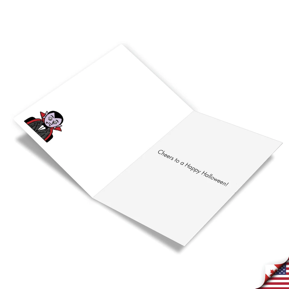 12 divertidos sobres de tarjetas de Halloween (1 diseño) - Monster Drinks - NobleWorks Foto 2 de 4