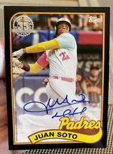 2024 Topps Series 1 Juan Soto #1 / 99 BLACK BORDER ON CARD AUTO - card #1