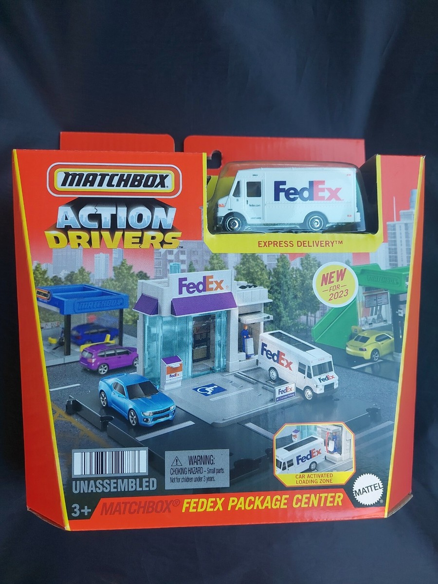 Matchbox 2023 Action Drivers FedEx Package Center + Working