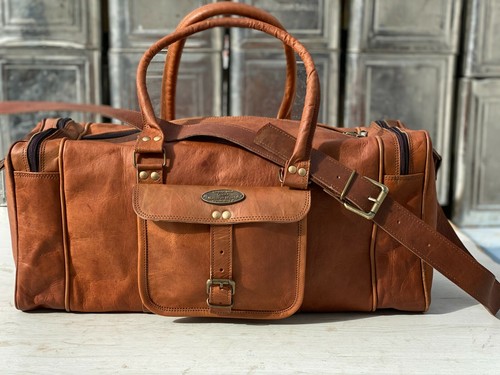 Nuovo Donna Originale pelle Vintage Borsa Viaggio Borsone Palestra Bagaglio  (L A | eBay