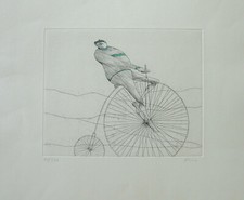 Paul Flora "Stolzer Hochradfahrer"