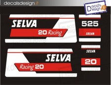 Adesivi motore marino fuoribordo selva 20 cv  Racing gommone barca stickers