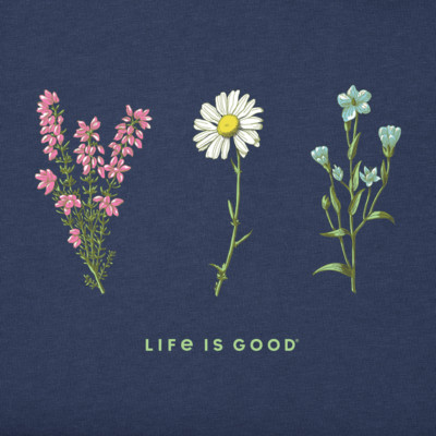 NWT Women's Life is Good Wildflowers Blue Sleeveless Crusher High-Low Tee Tank