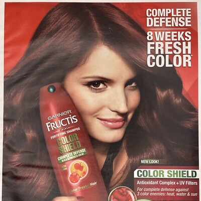 2014 Garnier Fructis Hair Care PRINT AD Charlbi Dean Kriek Color Shield Shampoo