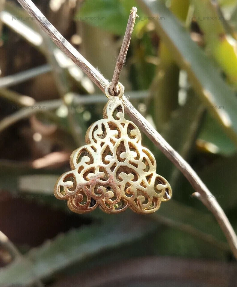 Green Peridot Gemstone Pendant 925 Sterling Silver Pendant Polki Diamond Pendant - Image 3 of 3