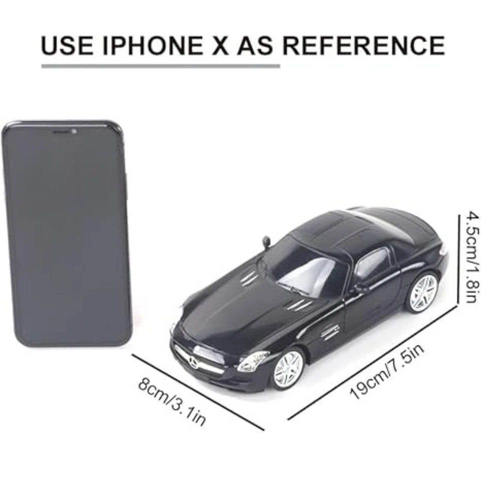 RASTAR RC Car Licensed Mercedes-Benz SLS AMG 1:24 Scale Remote Control Car-Black - Image 2 of 4