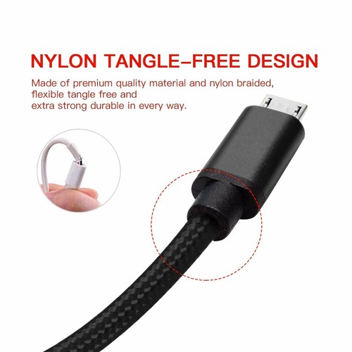 Heavyduty Braided Micro USB Charger Charging Lead Data Sync Cable 1M 2M 3M - Picture 4 of 48