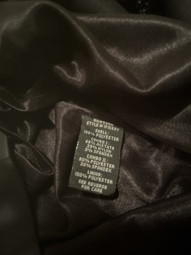 Jax Size 12 Black Sequin Satin Sheath Bandage Dress Sleeveless Cocktail Formal - Picture 4 of 6