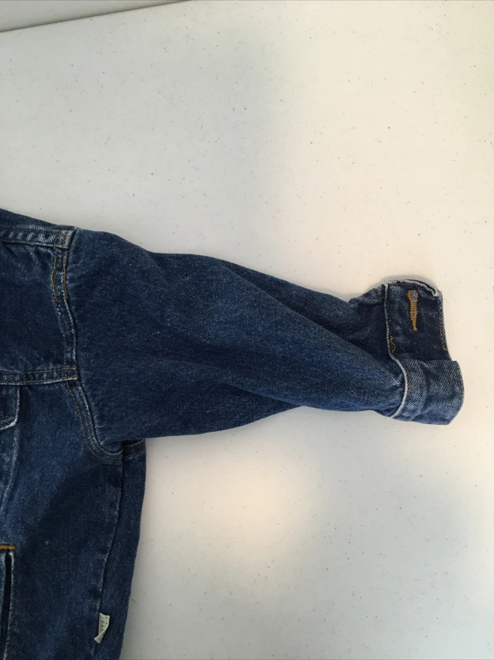 Mini chaqueta vaquera vintage Esprit niñas XS 4-5 botones metálicos años 90 Foto 3 de 4