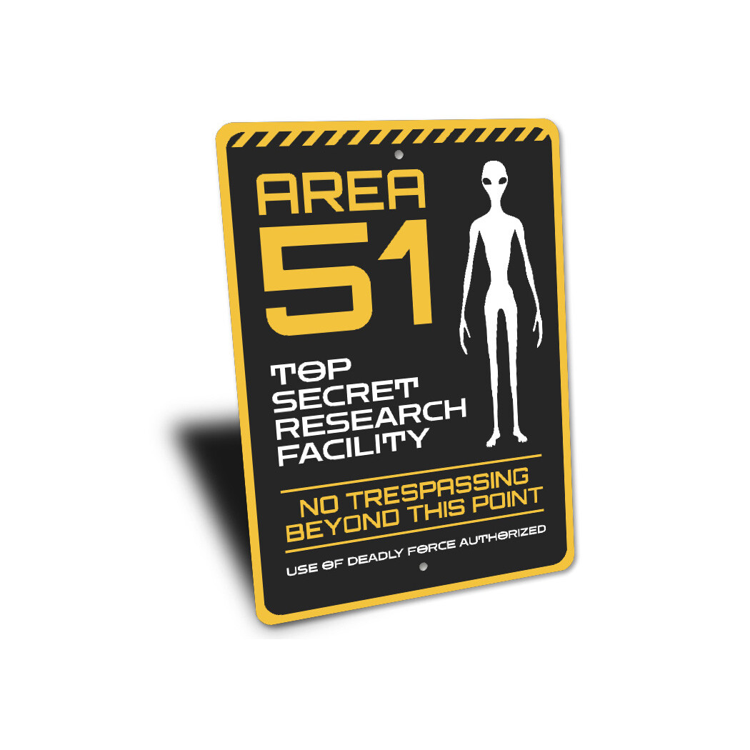 Area 51 Alien Top Secret Research Facility Decor Metal Sign | eBay