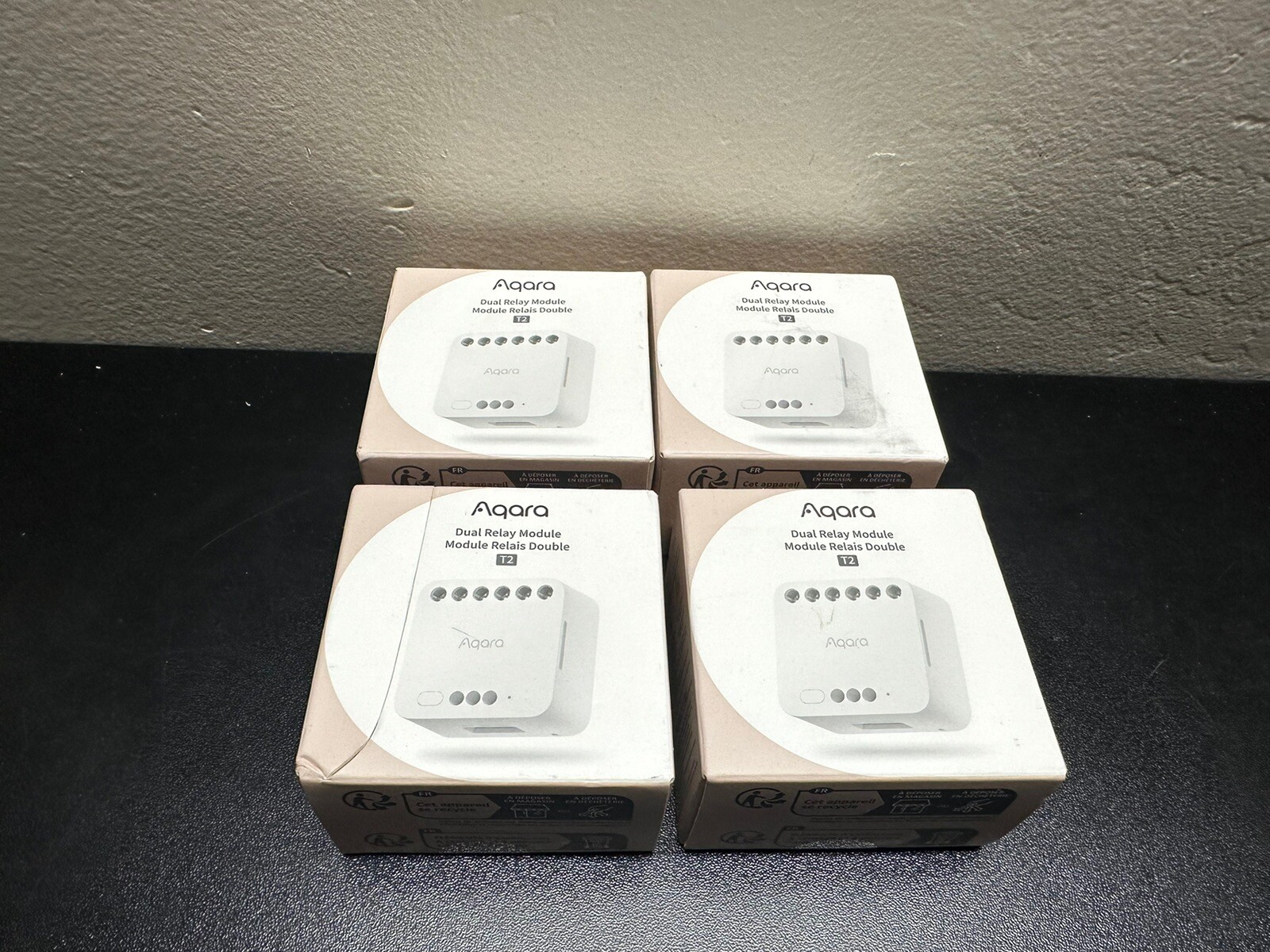 Lot Of 4 AQARA Smart Home Dual Relay Module T2. Remote Control Timer Mode