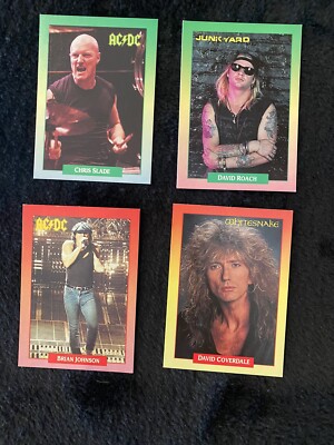 Rock Legends Trading Card Lot (4) White Snake, AC/DC, Junkyard