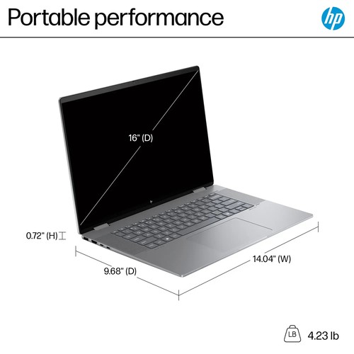 HP Envy 2-in-1 16" 2K TouchScreen Laptop AMD Ryzen 7 16GB 1TB SSD Silver Sealed - Picture 9 of 20