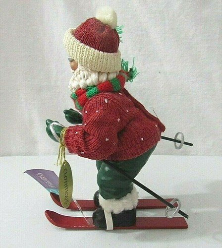 2001 DEPARTMENT 56 POSSIBLE DREAMS SANTA'S SLALOM SKI WEIHNACHTSFIGUR 7,5" - Bild 3 von 6