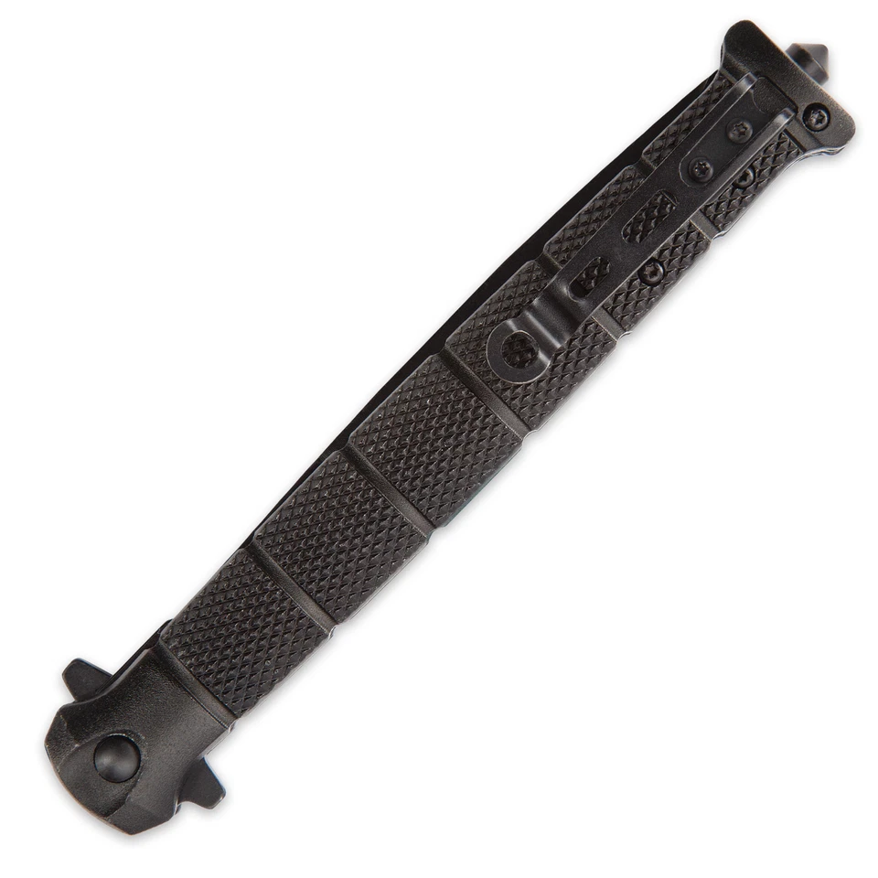 Cuchillo de Bolsillo Plegable Abierto Asistido por Resorte 12" Extra Grande USMC Marines Stiletto Foto 3 de 4