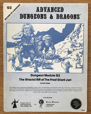 AD&D G2 The Glacial Rift Of The Frost Giant Jarl UK Version Faerie Logo TSR RARE